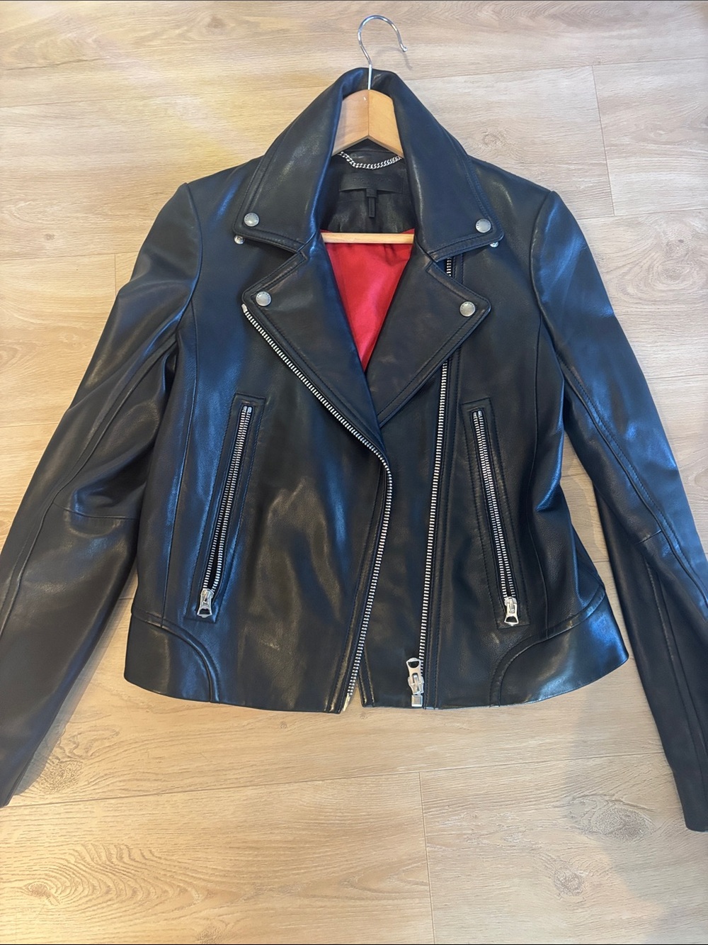 New Mack Rag & BoneBlack Leather Moto Jacket - Women’s Classic Biker